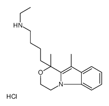 4-(1,10-dimethyl-3,4-dihydro-[1,4]oxazino[4,3-a]indol-1-yl)-N-ethylbutan-1-amine,hydrochloride结构式