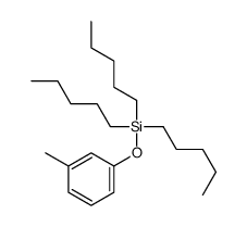 (3-methylphenoxy)-tripentylsilane结构式