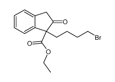 1-(4-Bromobutyl)-1-Ethoxycarbonyl-2-Indanone结构式