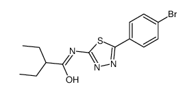 N-[5-(4-bromophenyl)-1,3,4-thiadiazol-2-yl]-2-ethylbutanamide structure