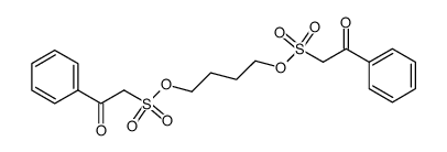 2-Oxo-2-phenyl-ethanesulfonic acid 4-(2-oxo-2-phenyl-ethanesulfonyloxy)-butyl ester结构式