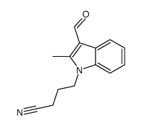 4-(3-formyl-2-methylindol-1-yl)butanenitrile Structure