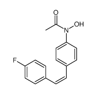 N-[4-[2-(4-fluorophenyl)ethenyl]phenyl]-N-hydroxyacetamide Structure