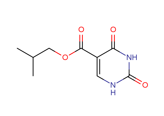 2,4-dioxo-1,2,3,4-tetrahydro-pyrimidine-5-carboxylic acid isobutyl ester结构式