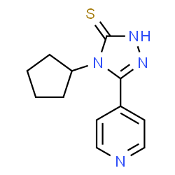 4-cyclopentyl-5-(4-pyridinyl)-4H-1,2,4-triazole-3-thiol结构式