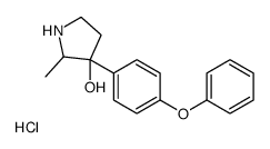 2-methyl-3-(4-phenoxyphenyl)pyrrolidin-3-ol,hydrochloride结构式