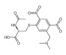 Nα-acetyl-S-(2,4-dinitro-5-(dimethylaminomethyl)phenyl)-L-cysteine结构式