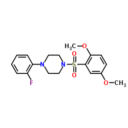 1-((2,5-DIMETHOXYPHENYL)SULFONYL)-4-(2-FLUOROPHENYL)PIPERAZINE structure