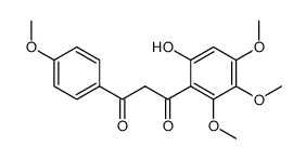 1-(6-hydroxy-2,3,4-trimethoxy-phenyl)-3-(4-methoxy-phenyl)-propane-1,3-dione Structure