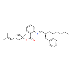 1,5-dimethyl-1-vinyl-4-hexenyl 2-[[2-(phenylmethylene)octylidene]amino]benzoate picture