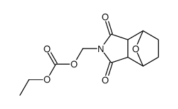 N-(Ethoxycarbonyloxymethyl)-7-oxabicyclo[2.2.1]heptane-2,3-dicarbimide结构式