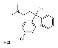 Pyridinemethanol, alpha-(p-chlorophenyl)-alpha-(dimethylaminoethyl)-,hydrochloride structure