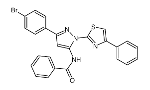 N-[5-(4-bromophenyl)-2-(4-phenyl-1,3-thiazol-2-yl)pyrazol-3-yl]benzami de结构式