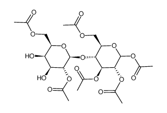 1,2,3,6-tetra-O-acetyl-4-O-(2,6-di-O-acetyl-β-D-galactopyranosyl)-α,β-D-glucopyranose Structure