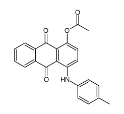 9,10-dioxo-4-(p-tolylamino)-9,10-dihydroanthracen-1-yl acetate结构式