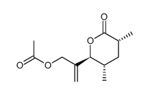 2H-Pyran-2-one,6-[1-[(acetyloxy)methyl]ethenyl]tetrahydro-3,5-dimethyl-,(3R,5S,6S)-(9CI) Structure