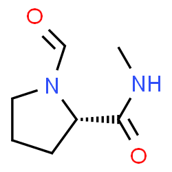 2-Pyrrolidinecarboxamide,1-formyl-N-methyl-,(2S)-结构式