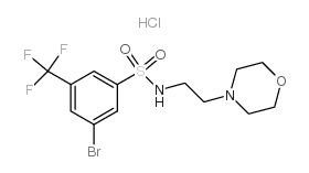 3-BROMO-N-(2-MORPHOLIN-4-YL-ETHYL)-5-TRIFLUOROMETHYL-BENZENESULFONAMIDE HYDROCHLORIDE结构式