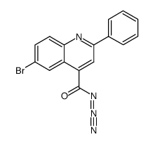 6-bromo-2-phenyl-quinoline-4-carbonyl azide Structure