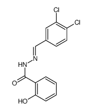 Benzoic acid, 2-hydroxy-, 2-[(3,4-dichlorophenyl)methylene]hydrazide Structure