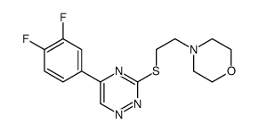 4-[2-[[5-(3,4-difluorophenyl)-1,2,4-triazin-3-yl]sulfanyl]ethyl]morpholine Structure