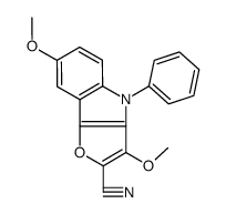 3,7-dimethoxy-4-phenylfuro[3,2-b]indole-2-carbonitrile结构式