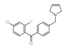 4-CHLORO-2-FLUORO-4'-(3-PYRROLINOMETHYL) BENZOPHENONE结构式