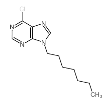 9H-Purine,6-chloro-9-heptyl- Structure