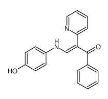 3-(4-hydroxyanilino)-1-phenyl-2-pyridin-2-ylprop-2-en-1-one Structure