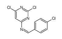 1-(4-chlorophenyl)-N-(2,6-dichloropyrimidin-4-yl)methanimine Structure