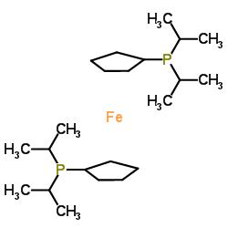 1,1'-bis-(di-Isopropylphosphino)ferrocene Structure