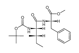 N-(tert-butoxycarbonyl)isoleucinylphenylalanine methyl ester结构式