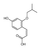 3-[4-hydroxy(2-methylpropoxy)phenyl]acrylic acid structure