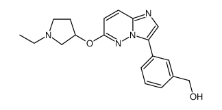 {3-[6-(1-ethyl-pyrrolidin-3-yloxy)-imidazo[1,2-b]pyridazin-3-yl]-phenyl}-methanol结构式