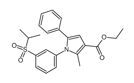 2-methyl-5-phenyl-1-[3-(propane-2-sulfonyl)-phenyl]-1H-pyrrole-3-carboxylic acid ethyl ester Structure