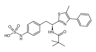 (S)-4-(2-(5-methyl-4-phenylthiazol-2-yl)-2-pivalamidoethyl)phenylsulfamic acid结构式