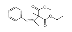 ethyl 4-phenyl-3-methyl-2-methoxycarbonyl-2-methyl-3(Z)-butenoate结构式