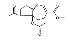 (3R,3aS)-3a-acetoxy-3-acetyl-1,2,3,3a,4,5-hexahydro-azulene-6-carboxylic acid methyl ester结构式