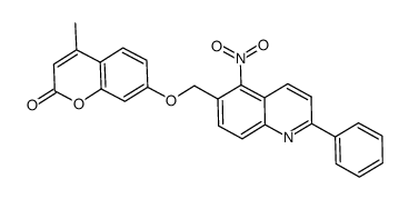 6-(4-methylcoumarin-7-yloxy)methyl-2-phenyl-5-nitroquinoline Structure