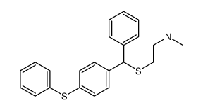 N,N-Dimethyl-2-((alpha-phenyl-p-(phenylthio)benzyl)thio)ethylamine结构式