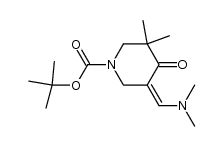 5-dimethylaminomethylene-3,3-dimethyl-4-oxo-piperidine-1-carboxylic acid tert-butyl ester结构式