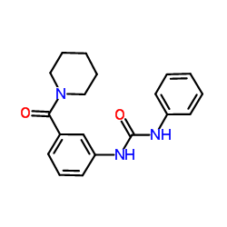 1-Phenyl-3-[3-(1-piperidinylcarbonyl)phenyl]urea结构式