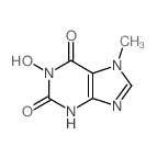 1H-Purine-2,6-dione,3,7-dihydro-1-hydroxy-7-methyl- Structure