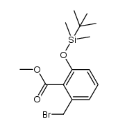 methyl 2-(tert-butyldimethylsilyloxy)-6-(bromomethyl)-benzoate结构式