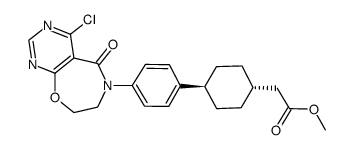 Methyl 2-((1r,4r)-4-(4-(4-amino-5-oxo-7,8-dihydropyrimido[5,4-f][1,4]oxazepin-6(5H)-yl)phenyl)cyclohexyl)acetate picture