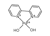 {(H2O)2Pd(II)(bpy)}(2+) Structure