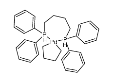 [1,2-bis(diphenylphosphino)butane](butane-1,4-diyl)palladium(II)结构式