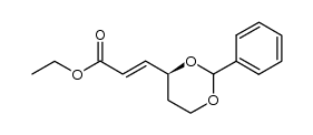 ethyl (E)-3-((S)-2-phenyl-1,3-dioxan-4-yl)propenoate结构式