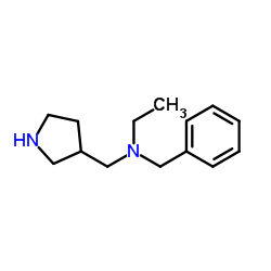 N-Benzyl-N-(3-pyrrolidinylmethyl)ethanamine结构式