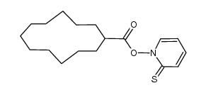 2-thioxopyridin-1(2H)-yl cyclododecanecarboxylate结构式